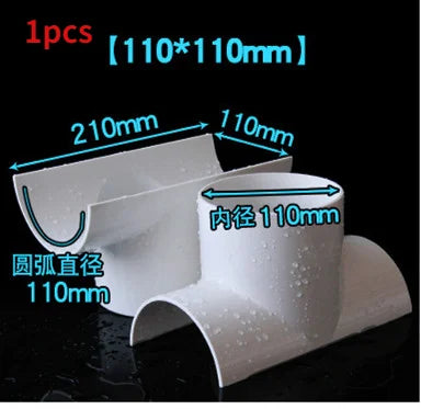 PVC Open Tee Pipe joint Repair Patch Drain Pipe Adapter Tube Connectors for Home Outdoor Industrial Plumbing Accessories Oasis Select 110x110mm Other