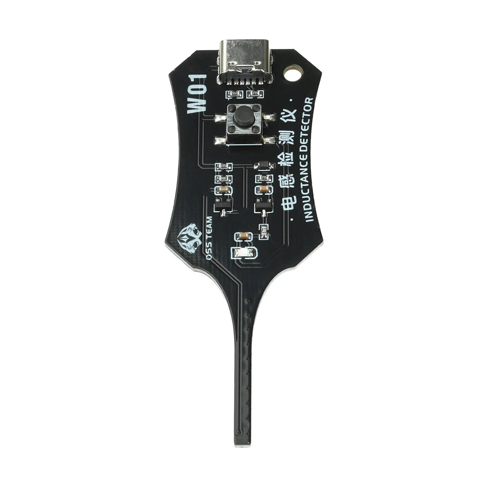 W01 Type-C Inductance Tester Motherboard Coil Tester for Mobile Phone Component Fault Detection and Diagnosis Repair Oasis Select Black