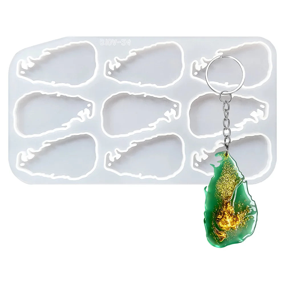 DIY Pendant Silicone Mold Sri Lanka Map Souvenir Tag Keychain Resin Casting Mold Oasis Select