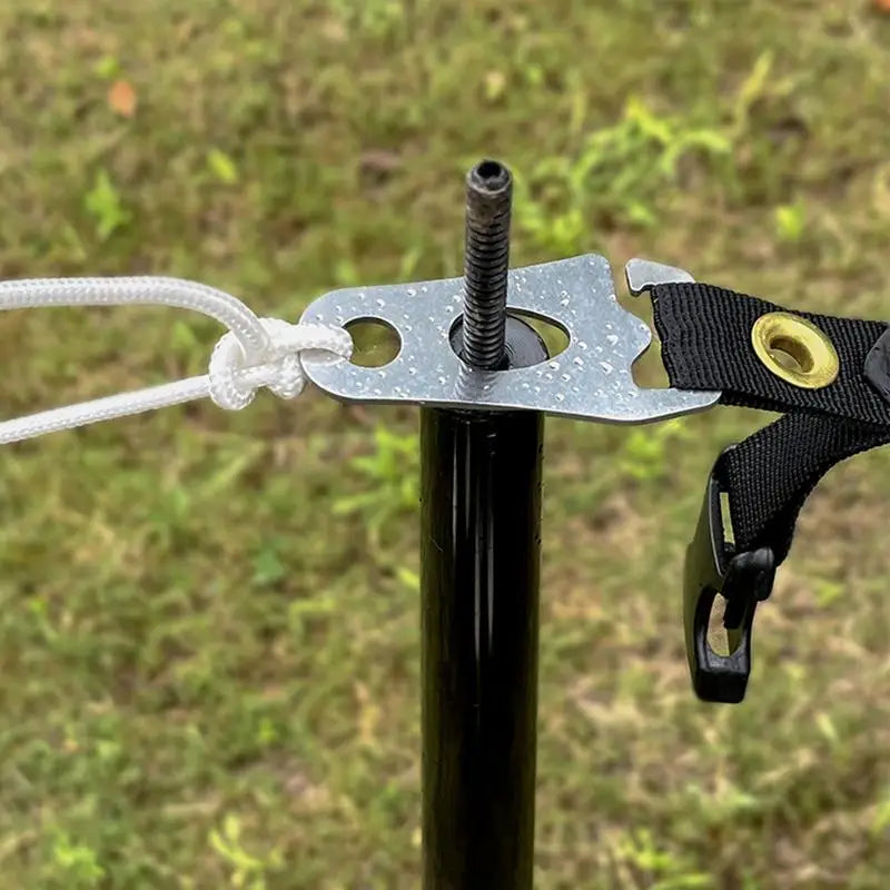 Tent Rope Tensioner Tent Wind Rope Buckle Tent Guyline Rope Buckle Fastener Stainless Steel Rope Tensioner for Outdoor Camping Oasis Select