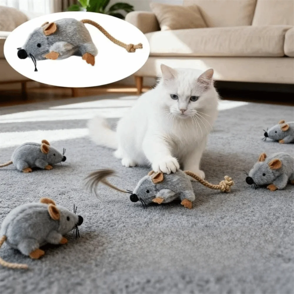 Pet Mouse Interactive Cat Compact Design Kitten Cat Mouse Mice Playthings Indoor Cat Oasis Select