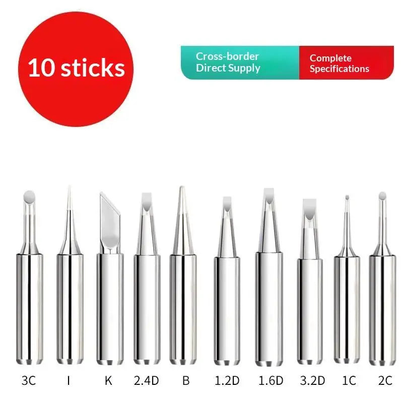 5/10Pcs 900M-T Soldering Iron Tips Set Pure Copper Replacement Solder Tips for DIY Electronic Repair Oasis Select 10PCS