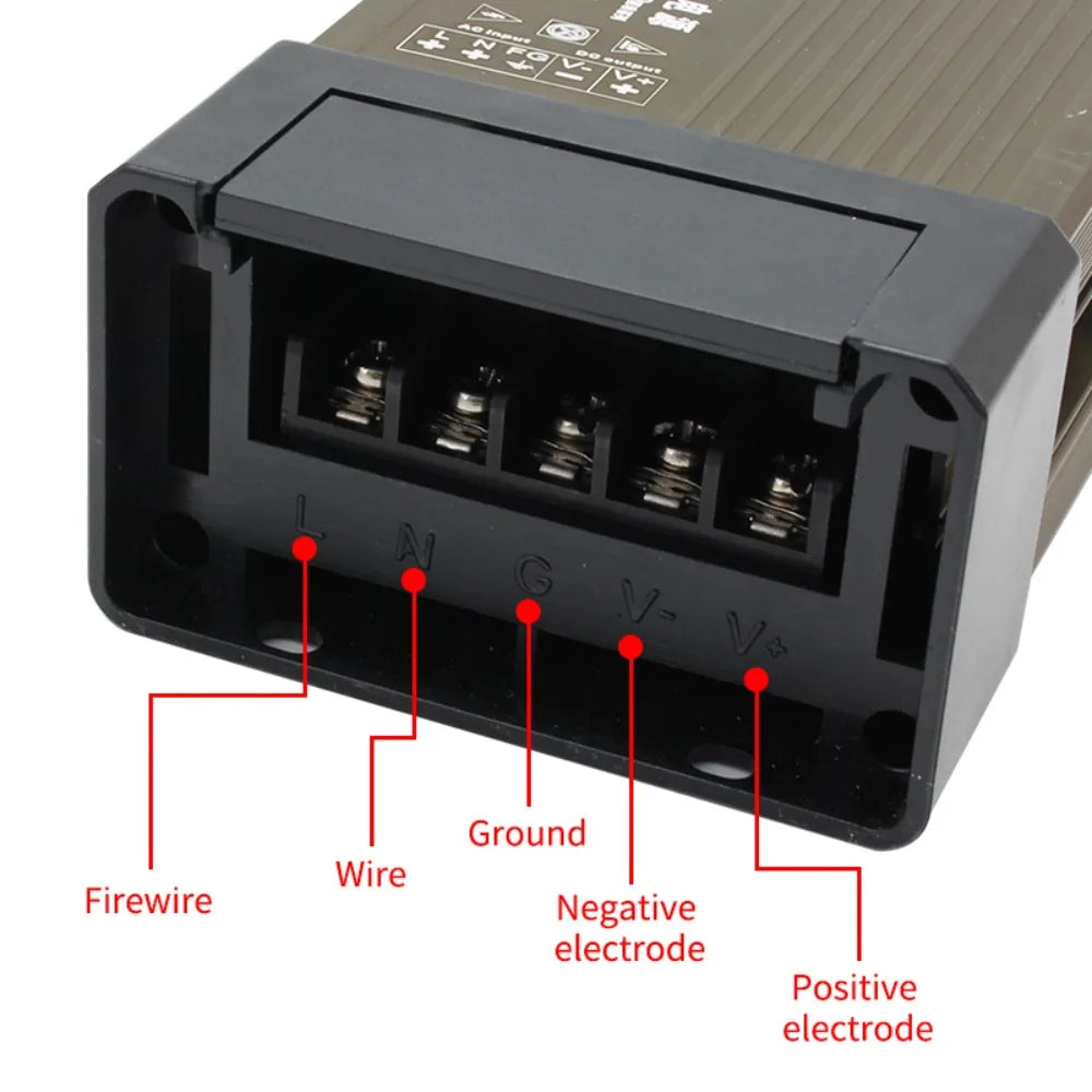 12 V Volt Power Supply Outdoor Rainproof AC 220V TO DC 5V 12V 24V Lighting Transformers 100W 200W 250W 300W 400W 500W 600W SMPS Oasis Select
