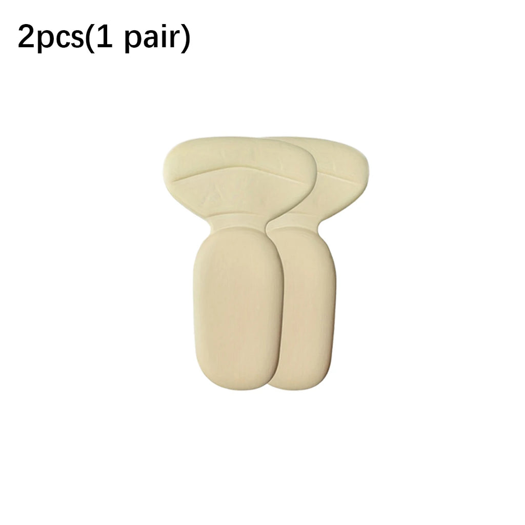 T Shape Sponge Heel Stickers Shoe Cushion Heel Protector for Shoes High Heels Inserts Heel Pads Shoe Adjuster Women Half Insoles Oasis Select T-Off-White-2PCS