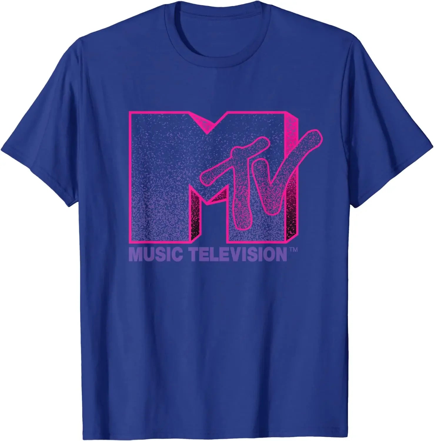 MTV Sparkly Logo Music Television T- Shirts T-Shirt Oasis Select ROYAL BLUE S
