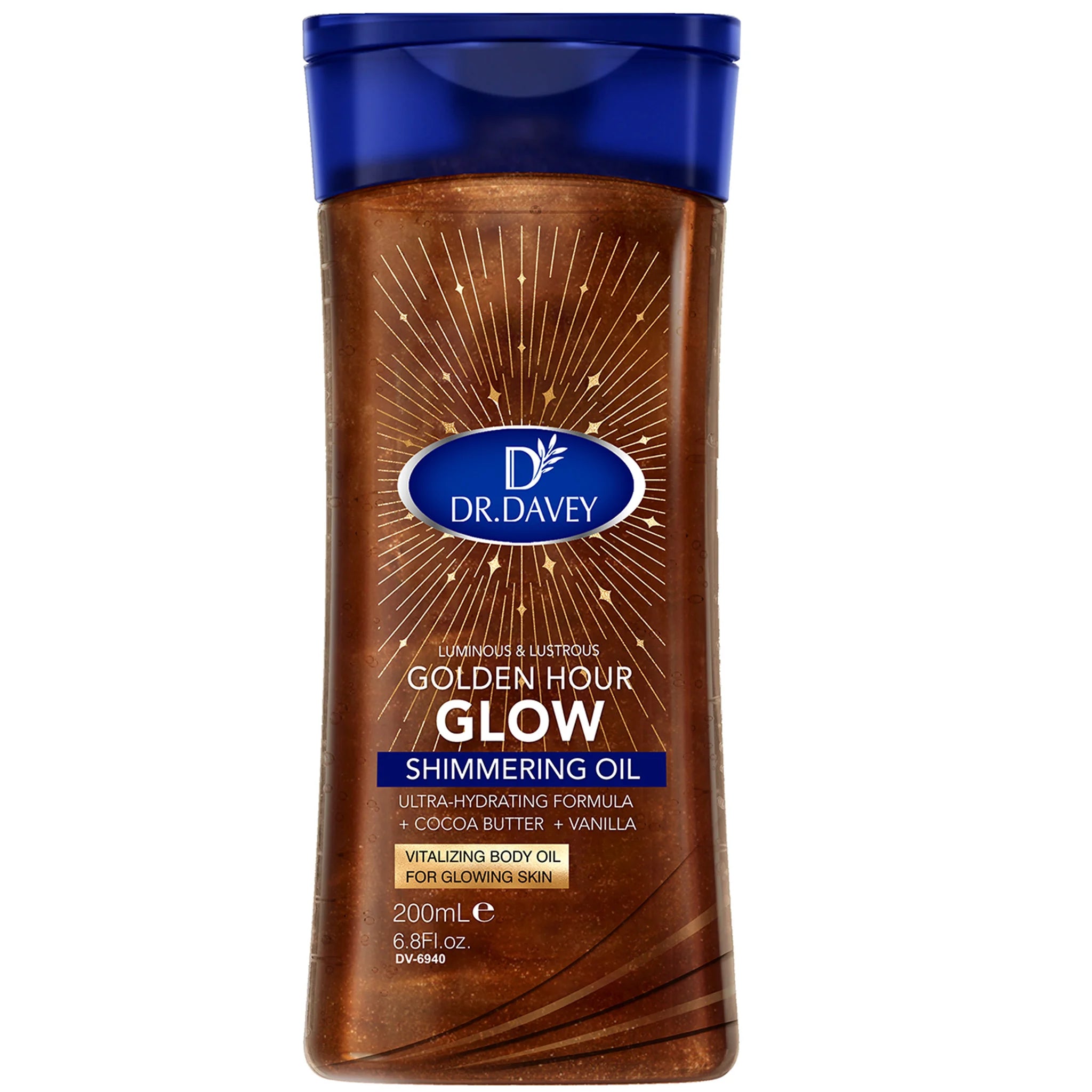 DR.DAVEY 200ml Shimmering Body Oil – Moisturizing Skin Glow
