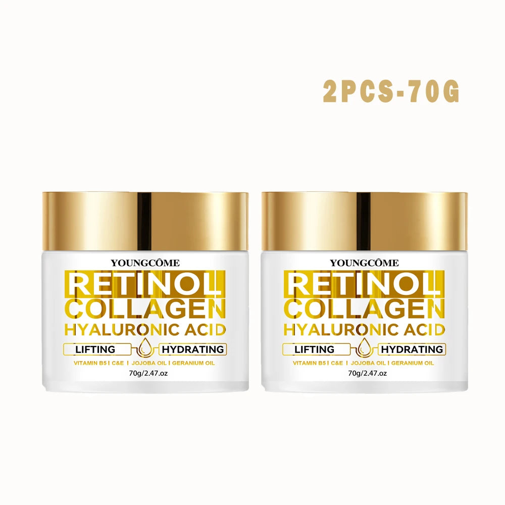 Retinol Face Cream – Collagen & Hyaluronic Acid Moisturizer Retinol Face Cream Oasis Select 70g-2pcs