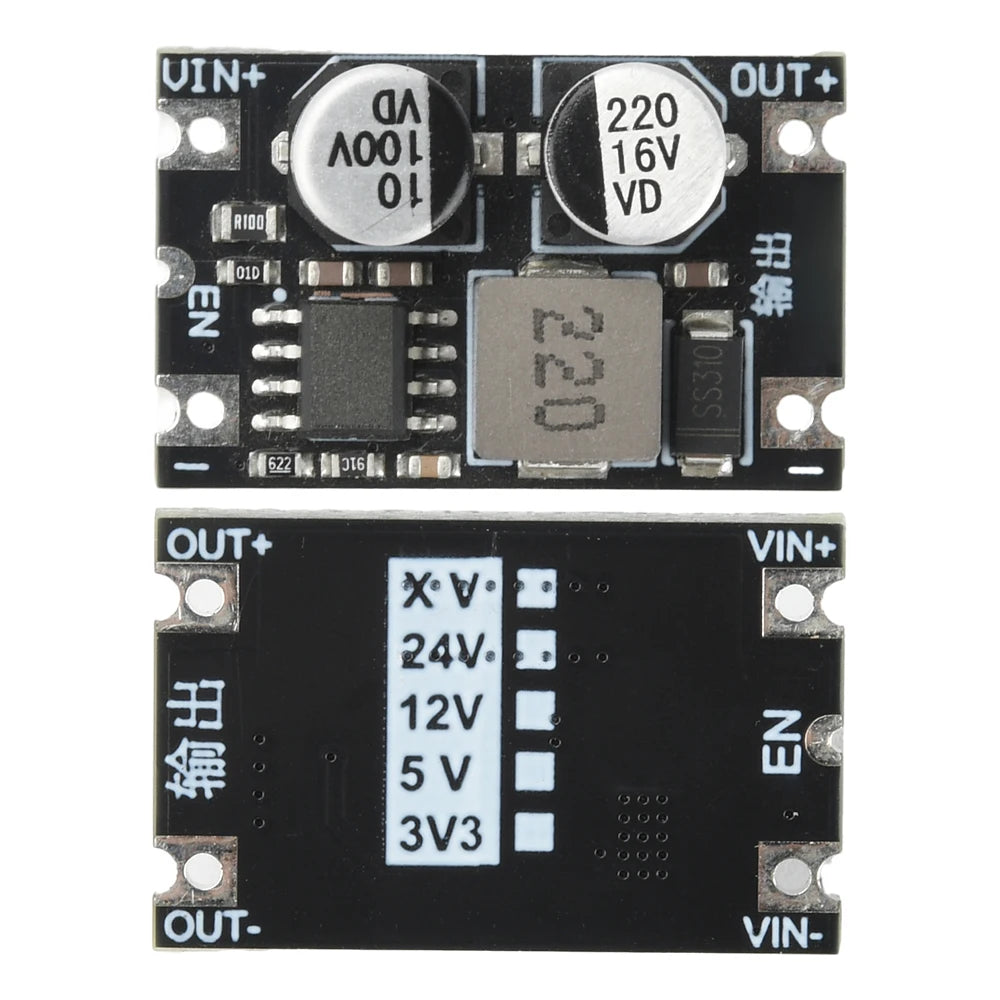 DC-DC Step down Module 1.2A Buck Converter Power Supply Voltage Regulator 6-80V Input 3.3V 5V 12V Output for Electronics Oasis Select