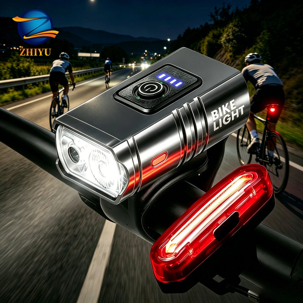 T6 LED Bicycle Light Set – USB Rechargeable Front & Rear Lights