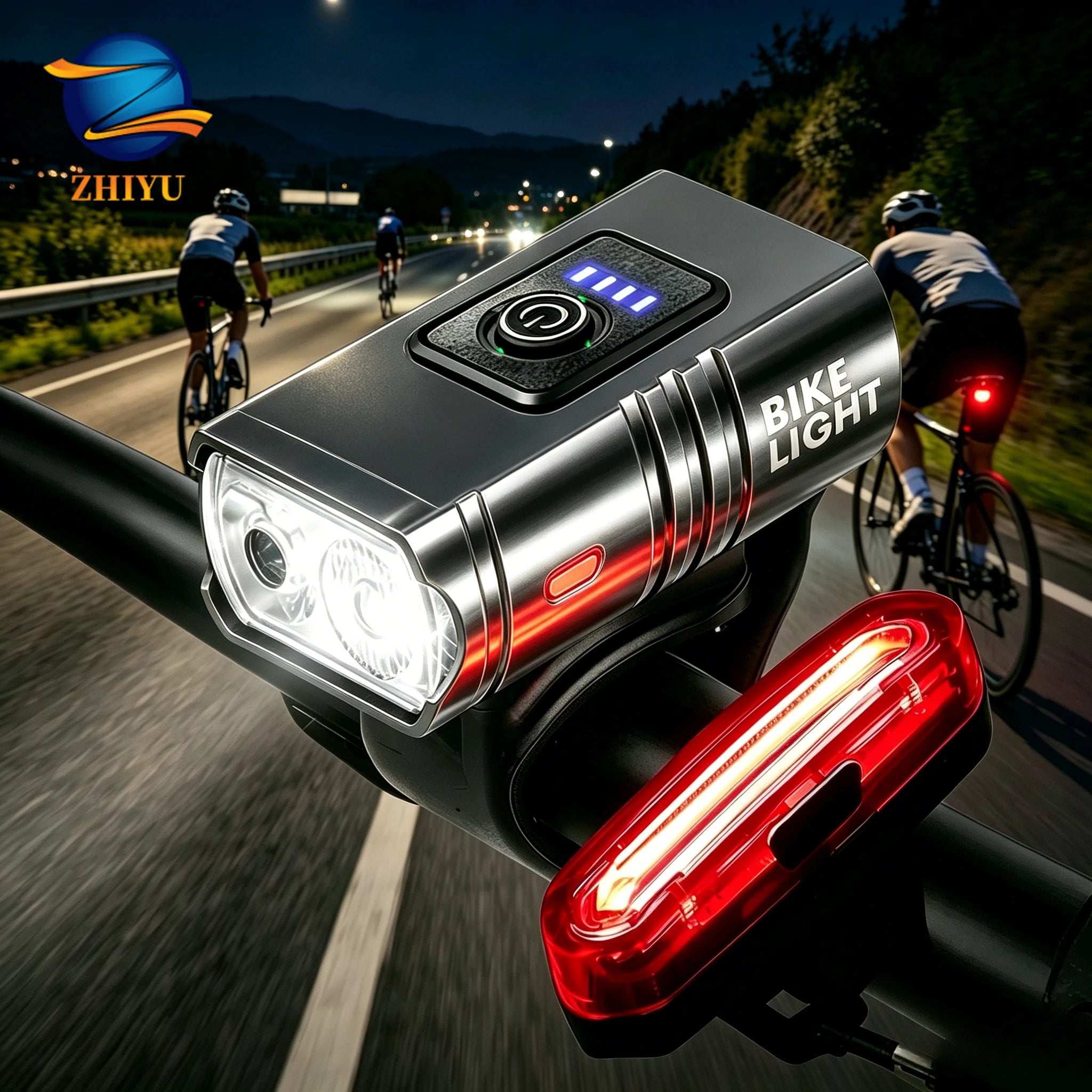 T6 LED Bicycle Light Set – USB Rechargeable Front & Rear Lights