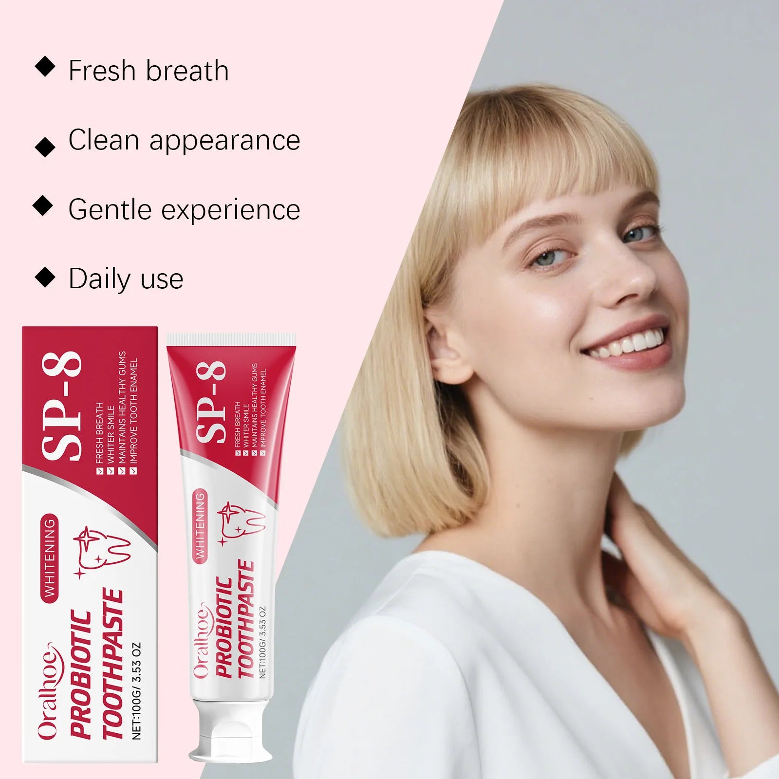 Probiotic Toothpaste Enamel Brightening Gingival Protection Refreshing Breath Teeth Cleaning Sensitive Gums Tooth Repair Paste Oasis Select