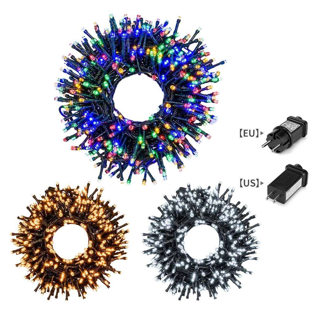 24V LED Christmas Lights 10M-100M Fairy Garland String Waterproof Outdoor Garden Home New Year Party Decor Holiday Lighting Oasis Select
