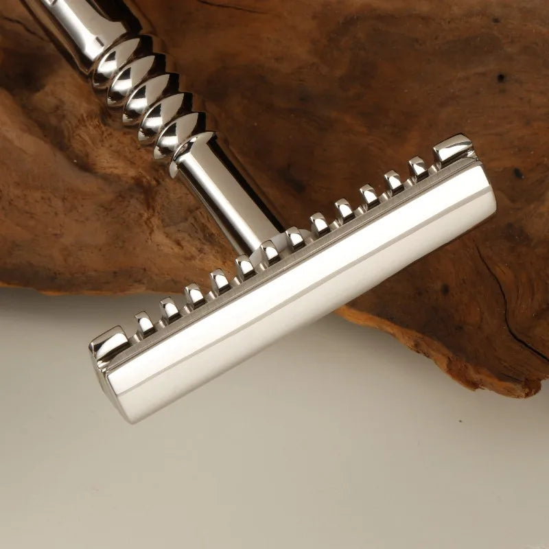 YAQI Romulus Open Comb Polished 316 stainless Steel AC Blade Single-edged Mens Shaving Safety Razor For Men Oasis Select