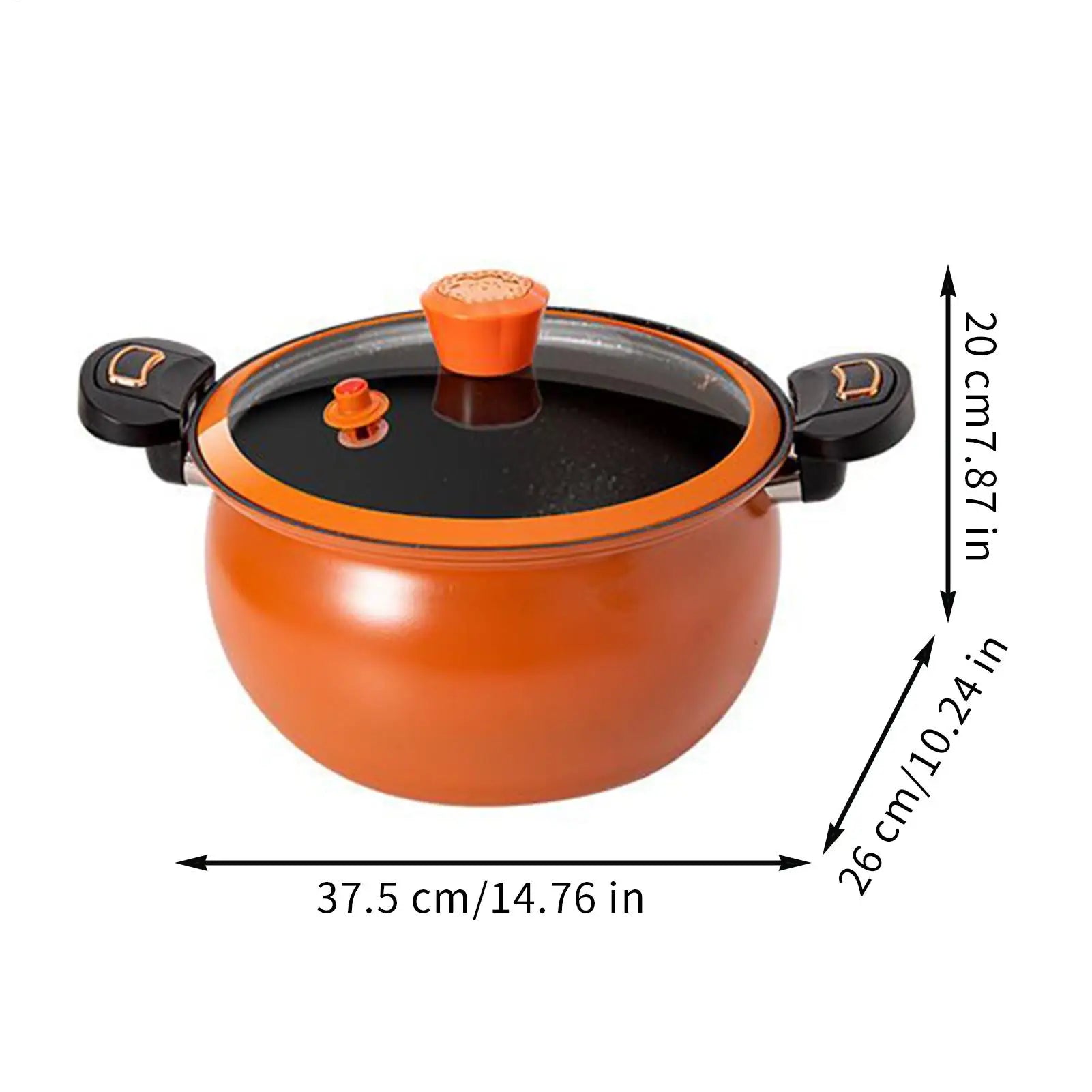 Pressure Cooker Cooking Pot for Stew Fast Heating Non Stick with See Through Lid for Boil Cook Soup Food Home Induction Stoves Oasis Select