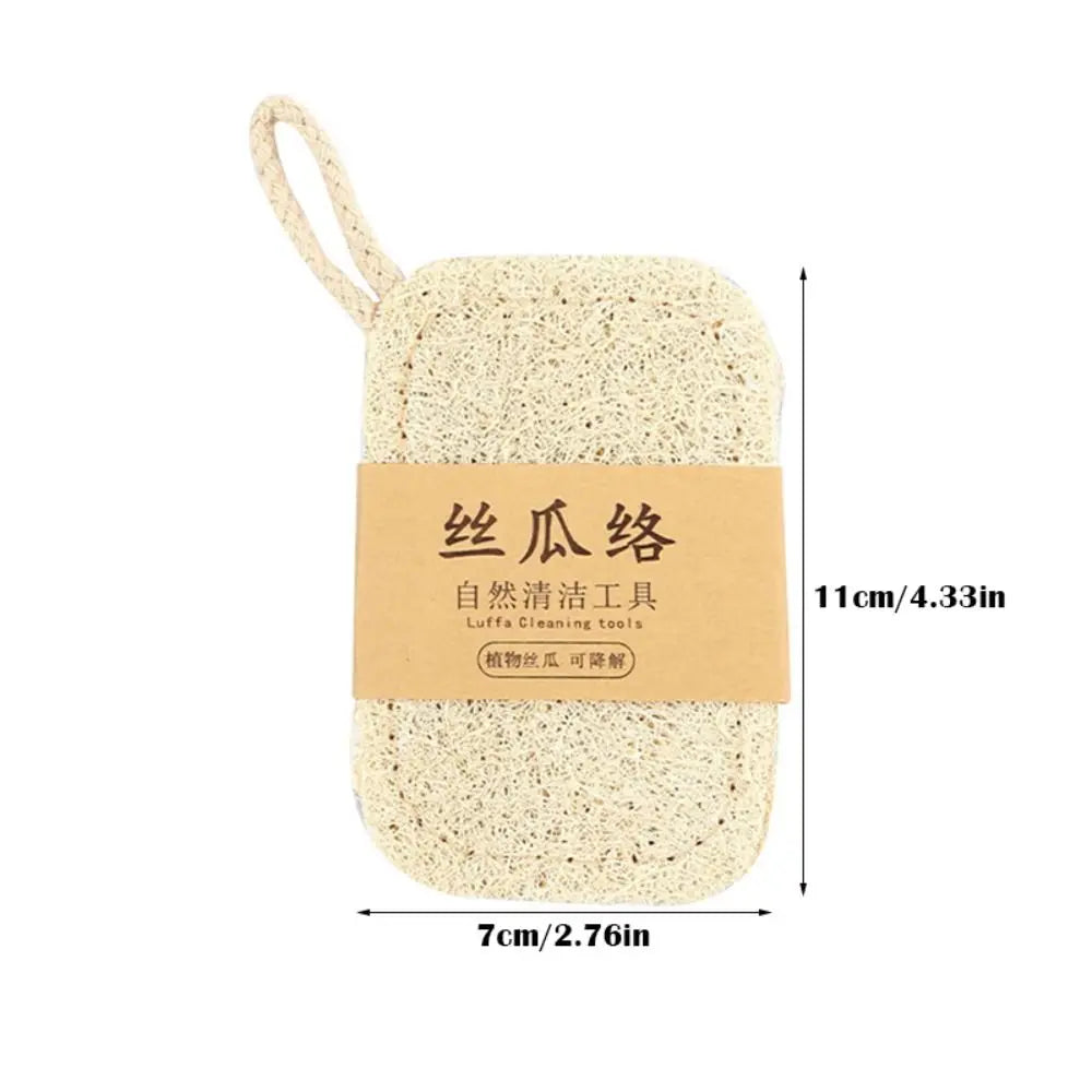 New Natural Loofah Dishwashing Brush Double-sided Easy To Clean Dishwashing Cloth Quick Drying Nonstick Loofah Cleaning Brush Oasis Select