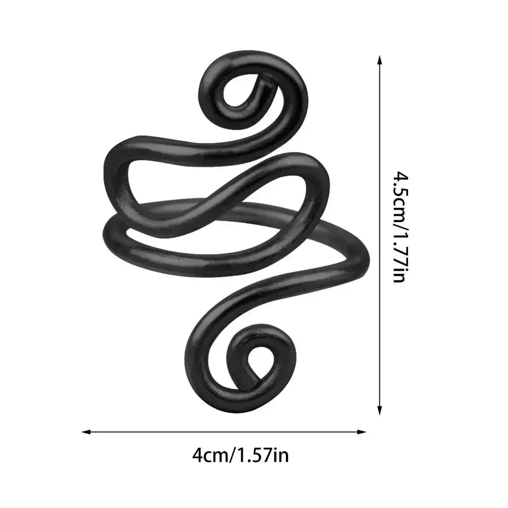 Adjustable Knitting Crochet Loop Ring Knittied Yarn Guide Hook Finger Faster Holder Thimble Crocheters Thread Ring Sewing Tools Oasis Select Black