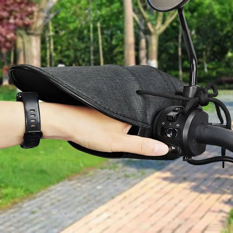 Summer Motorcycle Handlebar Sunshade Windproof Cover and Riding Gloves, Sun-protective and Breathable,Universal Handlebar Covers Oasis Select