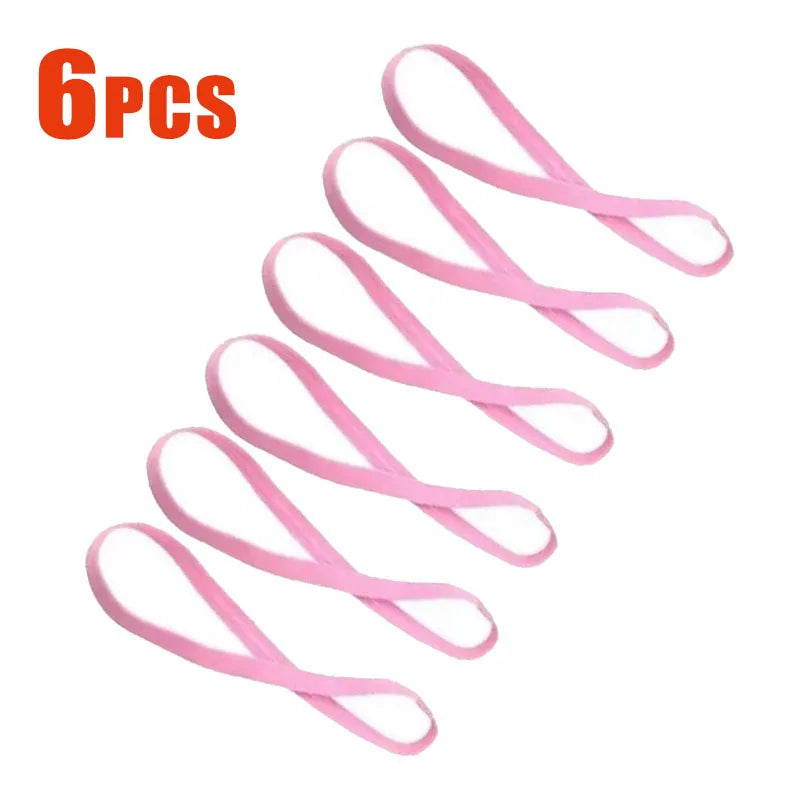 6/3Pieces Solid Thick Non-Slip Elastic Sports Outdoor Headbands Hair Headbands Exercise Hair Bands Sweatbands for Women for Men Oasis Select 6pcs pink