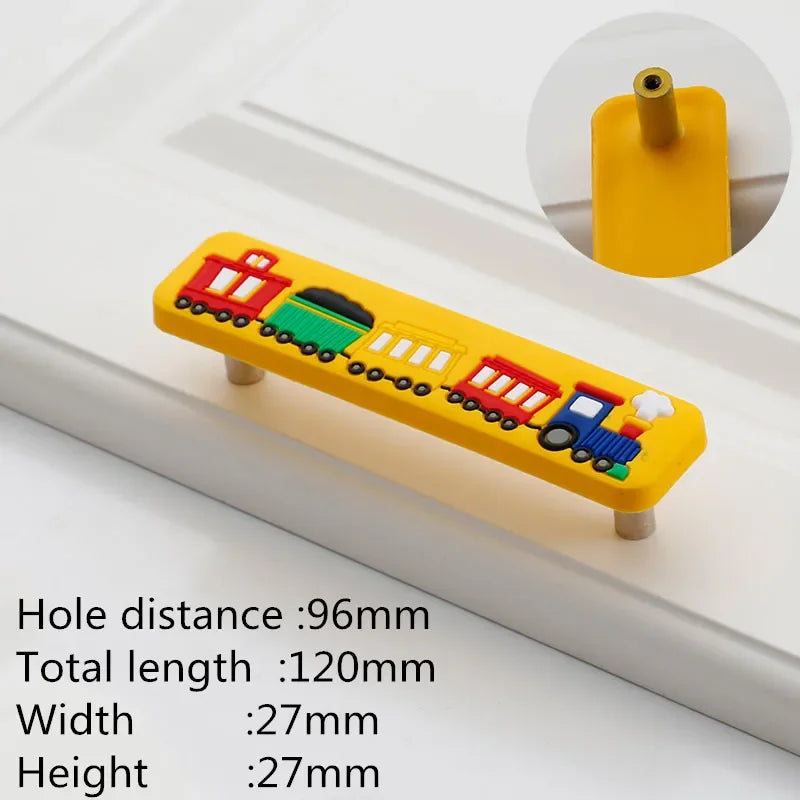 Children Room Rubber Cabinet Knobs and Handles Wardrobe Door Drawer Pulls Cute Star White Cloud Furniture Handle Oasis Select yellow 96mm