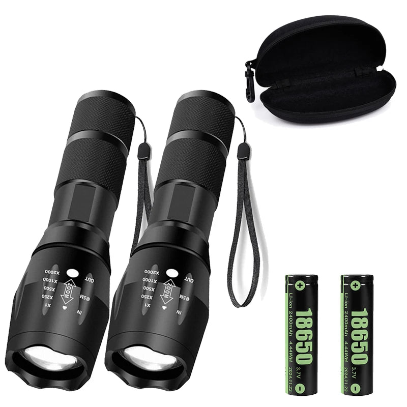ZHIYU Zoomable LED Tactical Flashlight – Waterproof, 5 Modes