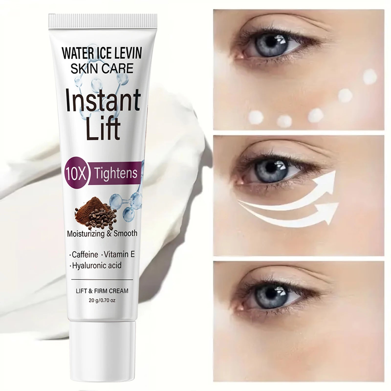 Eye Cream with Caffeine & Hyaluronic Acid – Instant Lift & Firm Eye Cream Oasis Select