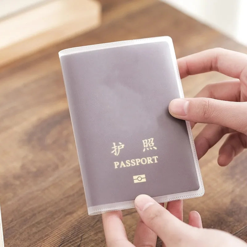 2/4PCS Passport Cover PVC Waterproof Case for Passport Wallet Business Credit Card Documents Holder Protective Case Case Pouch Oasis Select
