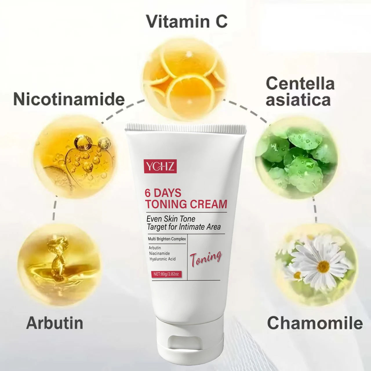 YCHZ Skin Brightening Cream – Body, Face & Intimate Areas 80g