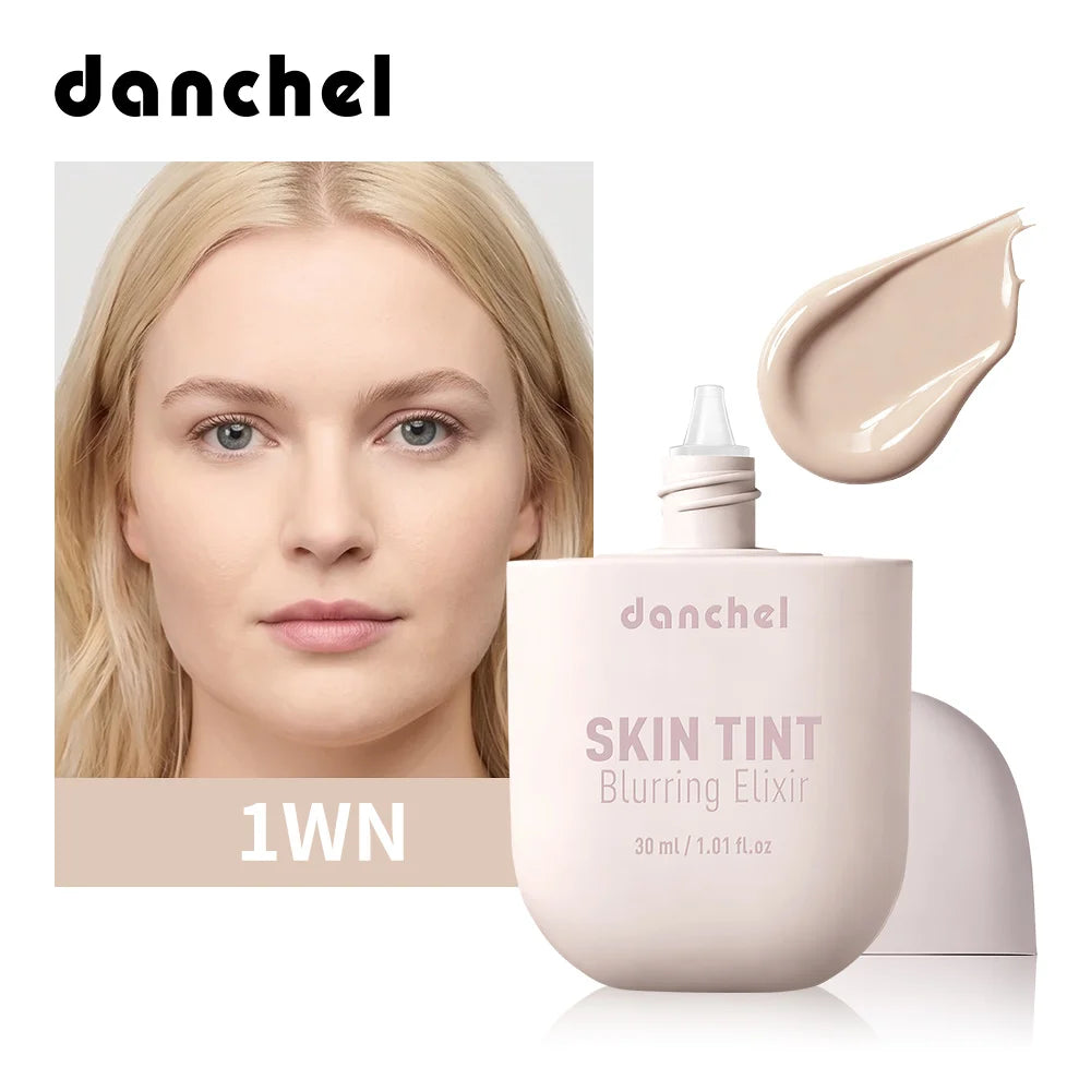 24 Colors Skin Tint Liquid Foundation Natural Finish Blur Pores Soft Focus Makeup Lightweight Hydrating Base for All Skin Types Oasis Select 1WN