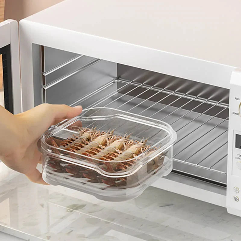 Food Fresh Box with Lid Refrigerator Storage Box Meat Vegetable Sealed Container Ginger Garlic Sub-Packed Boxes Kitchen Supplies Oasis Select