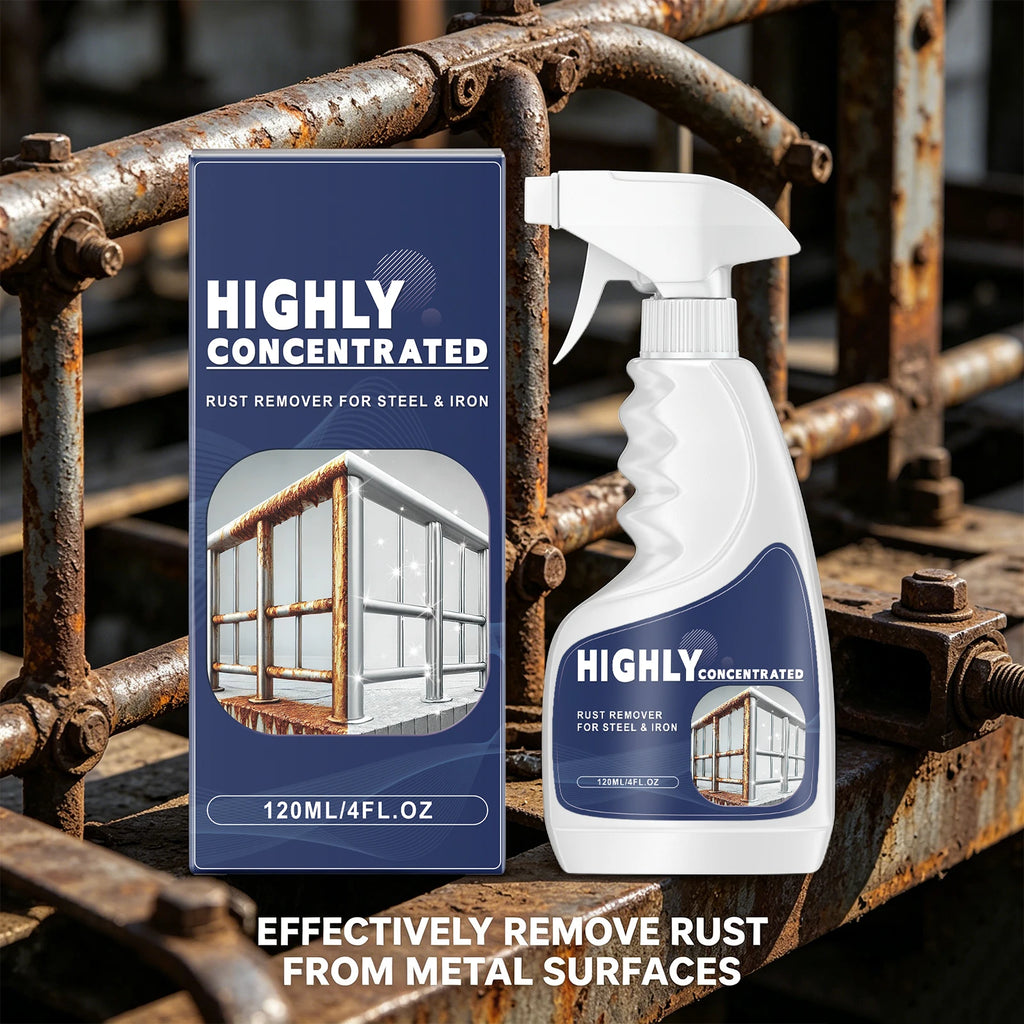 Highly Concentrated Rust Remover Spray Anti-Rust Cleaner for Steel & Iron Restores Shine Hardware and Steel Rust Cleaning Agent Oasis Select