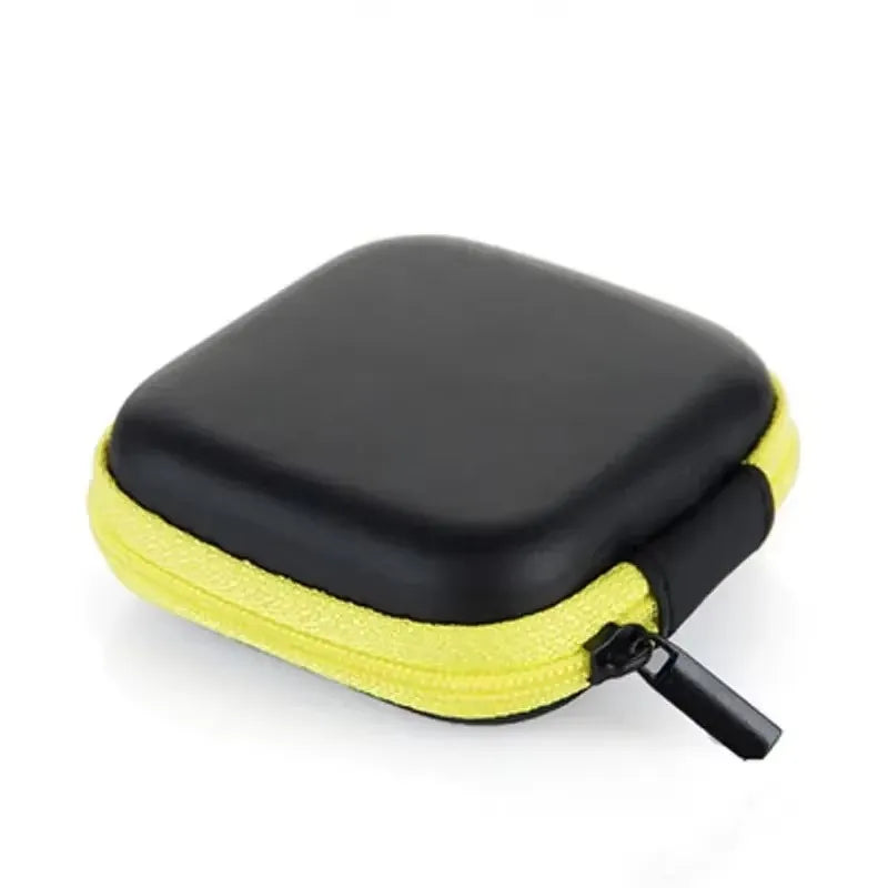 1/3Pcs Zipper Storage Bag For Wired Earphone Data Cable Mini Portable Small Square Bag For AirPods Key Money Bag Protector Case Oasis Select 1pcs Yellow