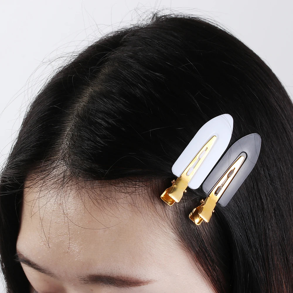 4 Pcs Seamless No Crease Barrettes Makeup Clip No Bend Hair Clip Professional Salon Styling Fixed hairpin Woman Man Hairdressing Oasis Select