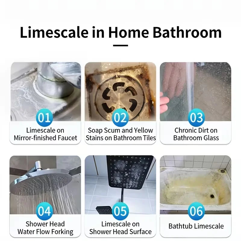 Shower Head Limescale Remover 100ml – Restores Shine & Flow Bathroom Cleaner Oasis Select