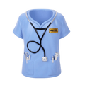 Creative Doctor's Coat-Shaped Pen Holder With Stethoscope Decoration Practical Doctor White Coat Pencil Holder Oasis Select Blue