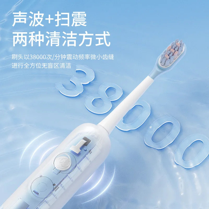 Smart Sonic Electric Toothbrush IPX7 Waterproof USB Rechargeable