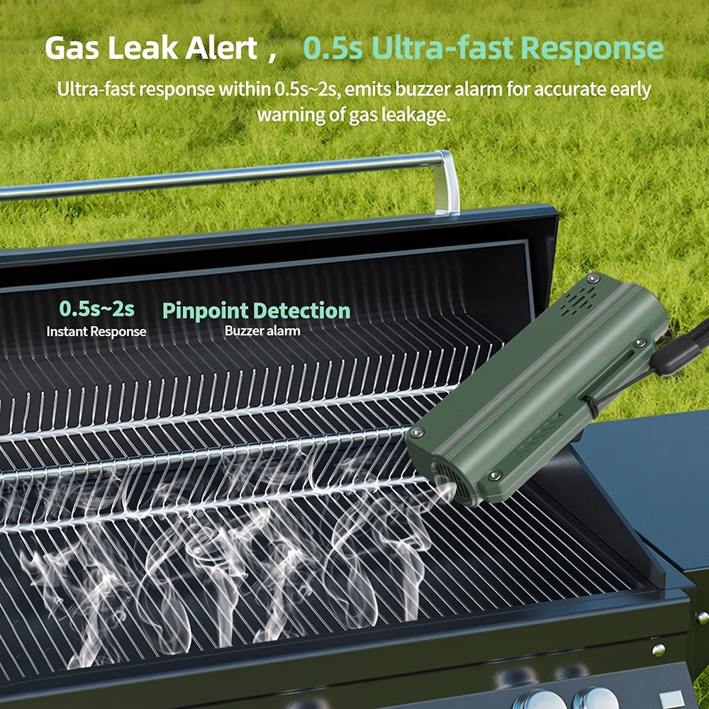 Portable Gas Detector Leak Tester for Methane LPG CO with High Sensitivity Sensor Instant Alarm 50-1000ppm Detection Range Oasis Select