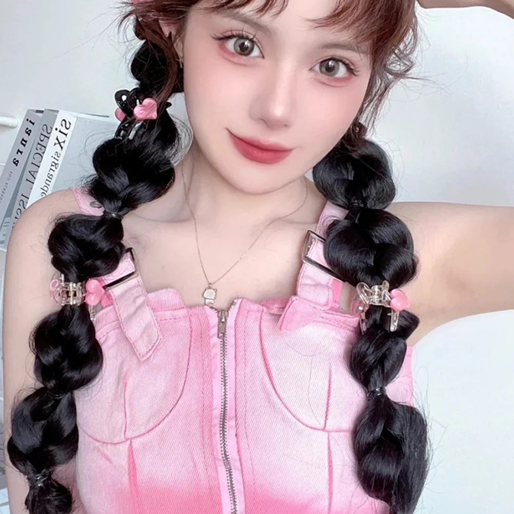 Synthetic Bubble Braid Ponytail Wig – Clip-In Hair Extension