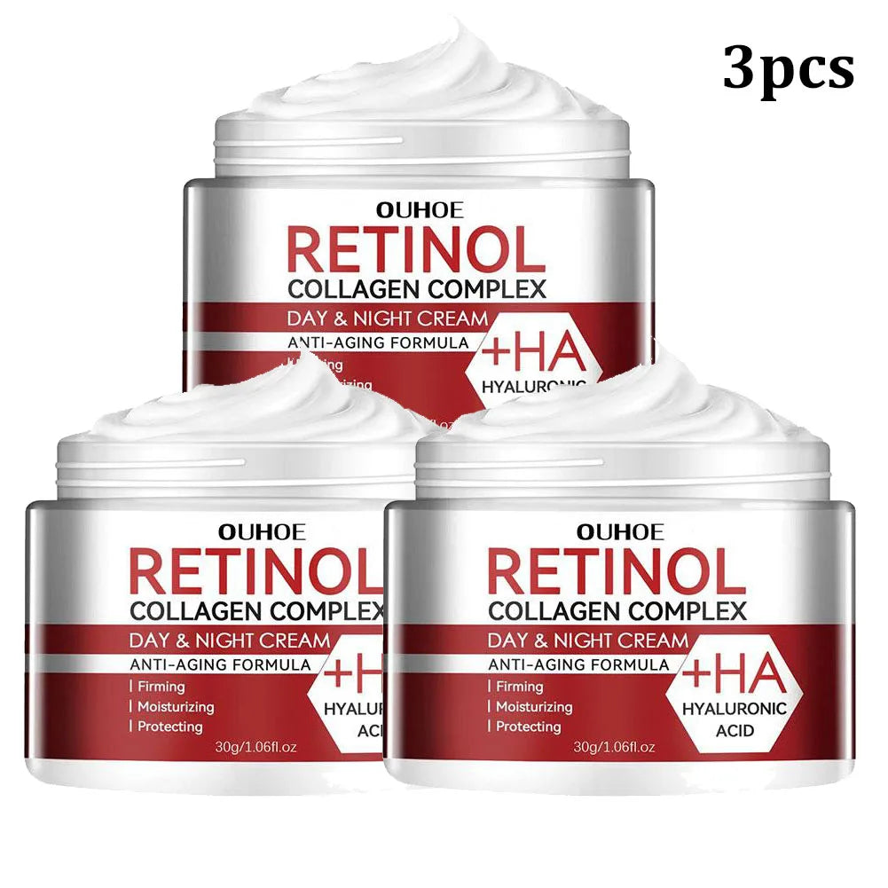 1/2/3PCs Retinol Cream For Face & Under Eye, Retinol Collagen Facial Moisturizer Fight Aging Brightening Hydrating Night Cream Oasis Select 30g X3