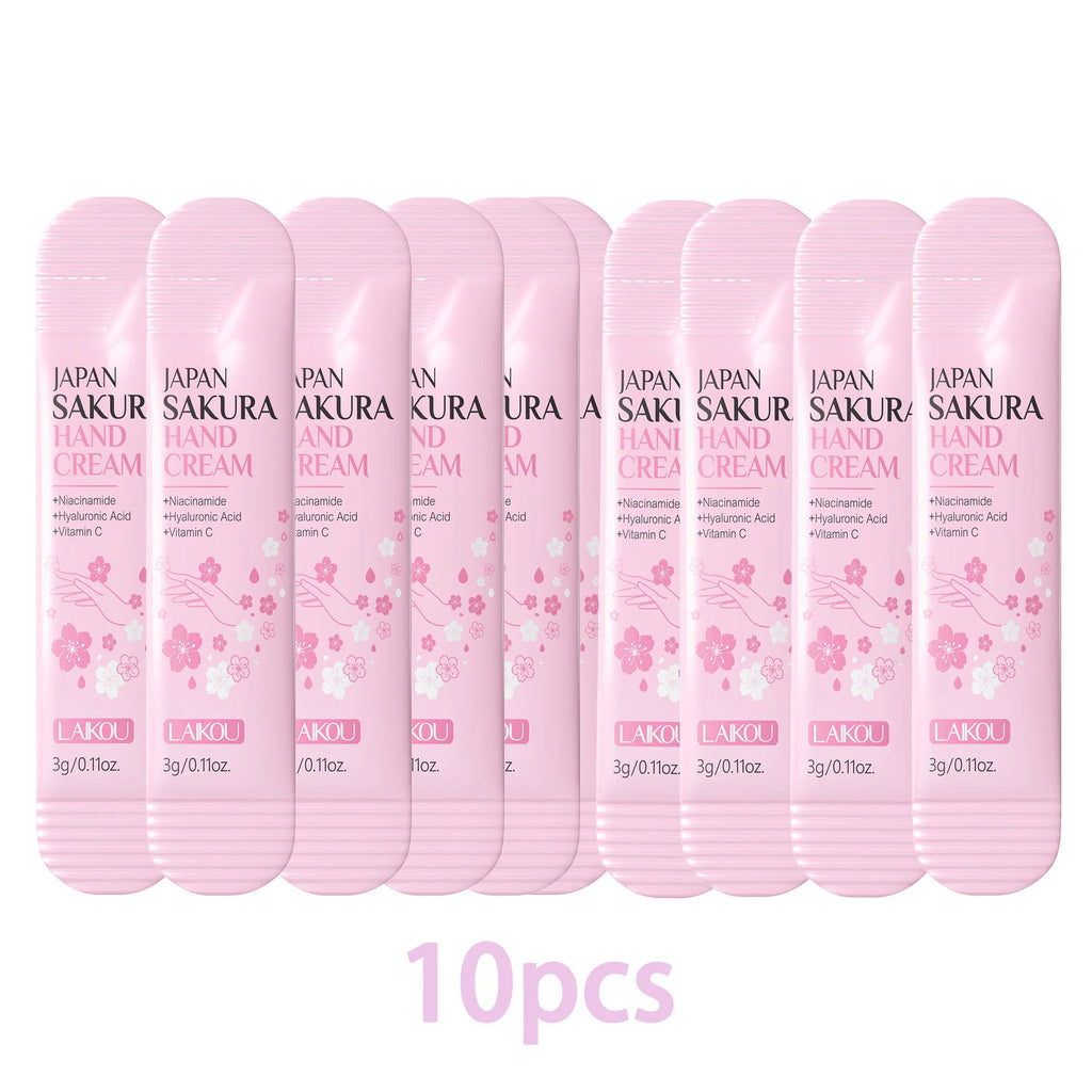 LAIKOU Cherry Blossom Hand Cream – Moisturizing & Nourishing Hand Cream Oasis Select 10pcs