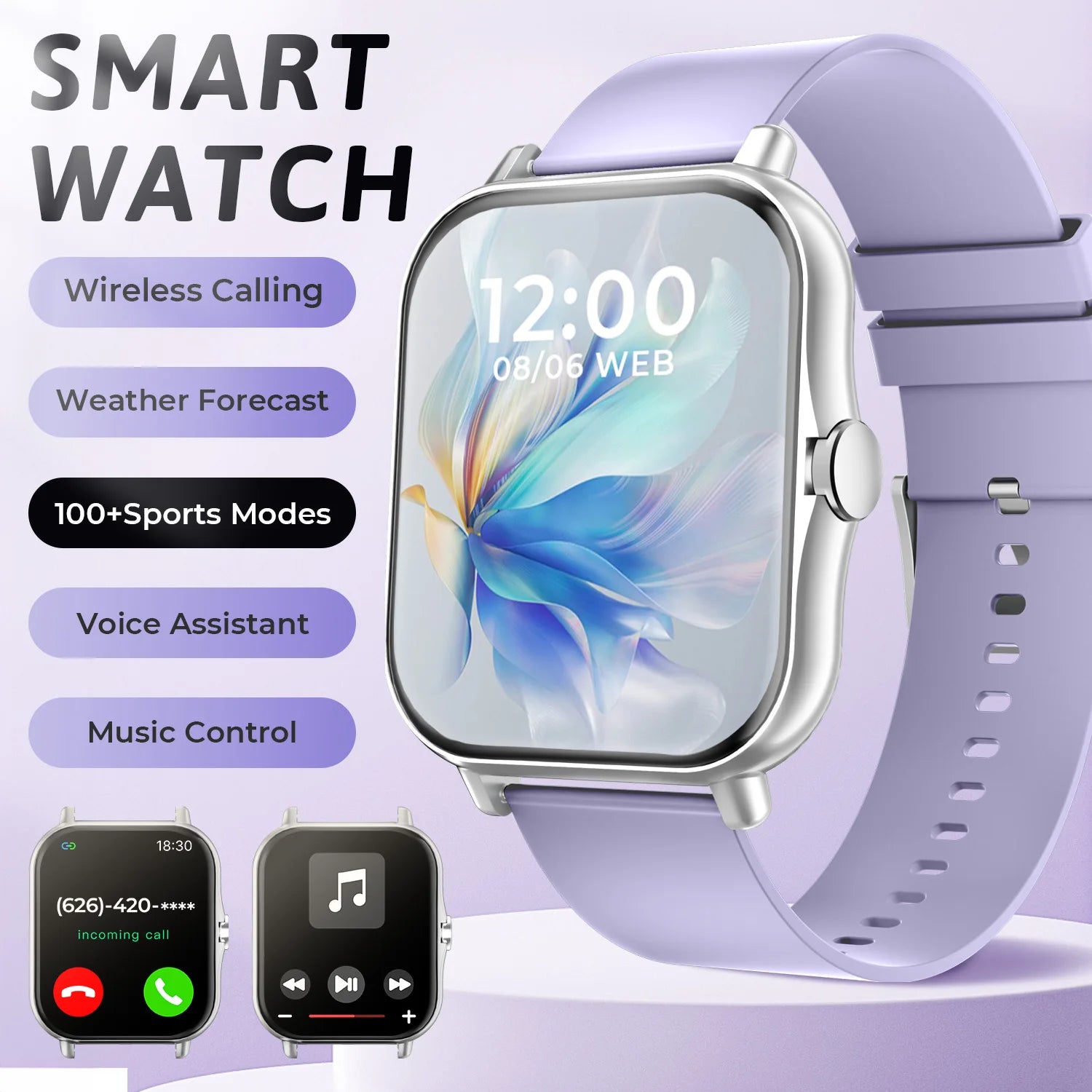 SIMSONLAB Smartwatch – Bluetooth Call & Fitness Tracker Watch