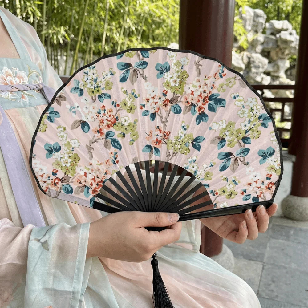 Decorative Retro Mini Shell Fan Lightweight Portable Chinese Style Fan with Tassel Handheld Fan Party Oasis Select