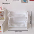 1pcs Cute Desktop Storage Rack Double-layer Removable Cosmetic Organizer Kawaii Stationery Shelf for Dorm Bedroom Desk Decor Oasis Select White