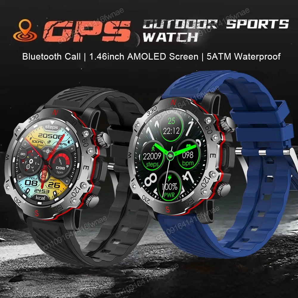 Ola Esporte Military GPS Smart Watch – 5ATM, HR & BT Calls