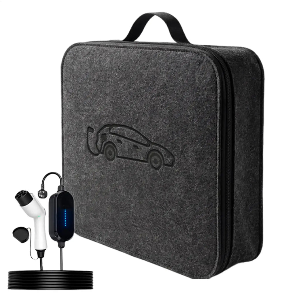 EV Charger Storage Bag Weatherproof Felt Vehicle Charging Cord Pouch EV Charger Cable Storage Bag Charging cable storage bag Oasis Select