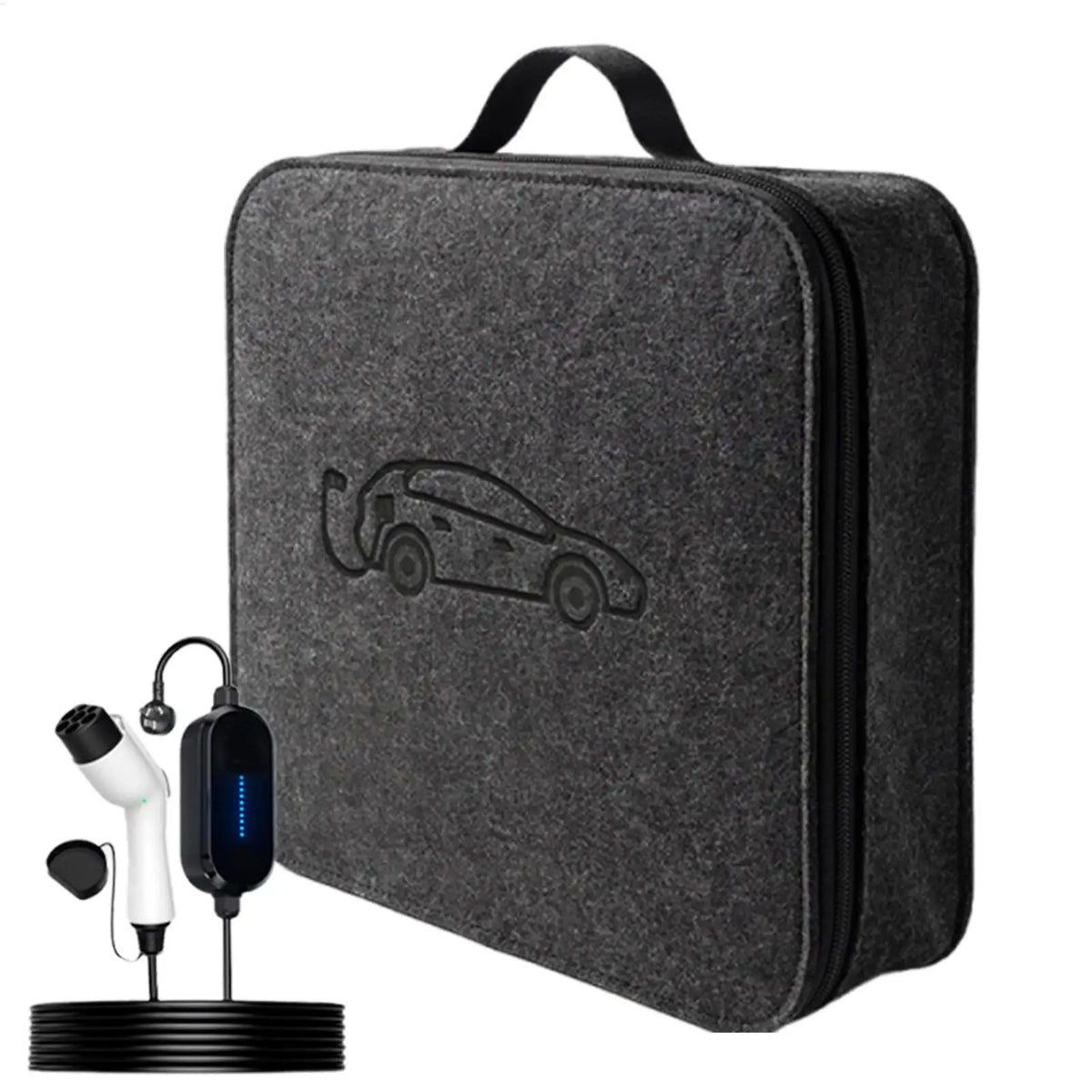 EV Charger Storage Bag Weatherproof Felt Vehicle Charging Cord Pouch EV Charger Cable Storage Bag Charging cable storage bag Oasis Select