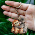 Japan Baby Punch The Monkey Acrylic 2D Pendant Toys Keychain Accessories, Creative Bag Backpack Jewelry Decor, Gift For Kids Oasis Select 1pcs