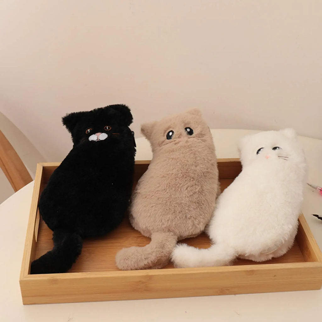 Pencil Case 1PC Cute Plush Cat Pencil Case Small Animal Design Fashion Pen Pouch School Supplies Stationery Box Gift For Kids Oasis Select