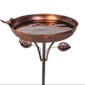 Retro Iron Bird Feeder & Bathtub – Large Capacity Metal Stand Bird Feeder Stand Oasis Select Bronze