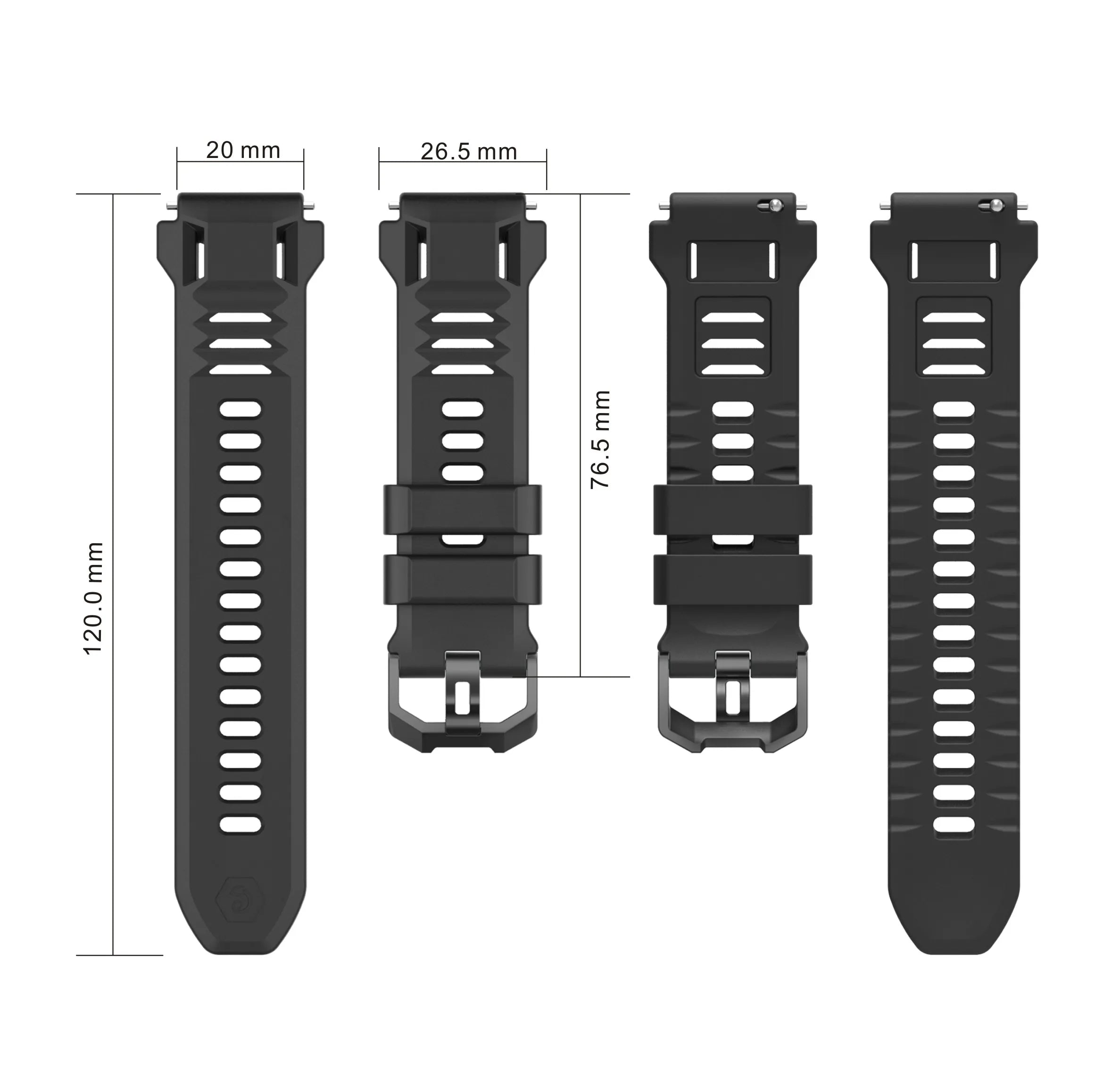 Amazfit T-Rex 3 Pro 44mm Silicone Strap & Protective Case Smartwatch Band & Case Oasis Select