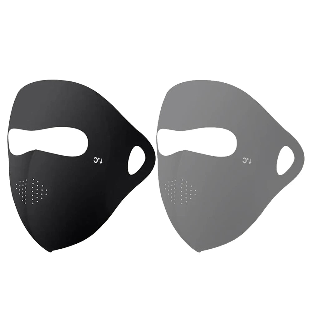 UPF 50+ Ice Silk Full Face Sun Mask – Cooling & UV Protection
